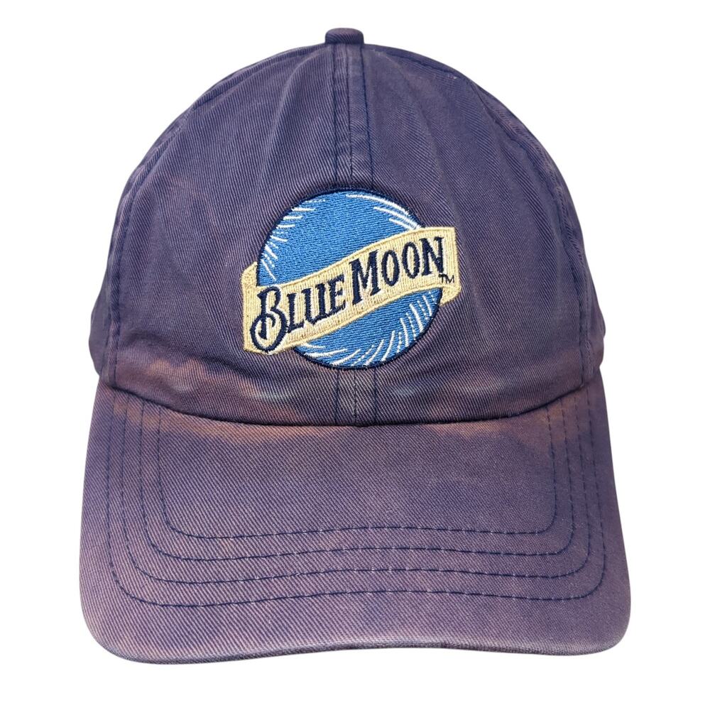Blue Moon Slideback Hat Blue One Size Adjustable Embroidered 6 Panel